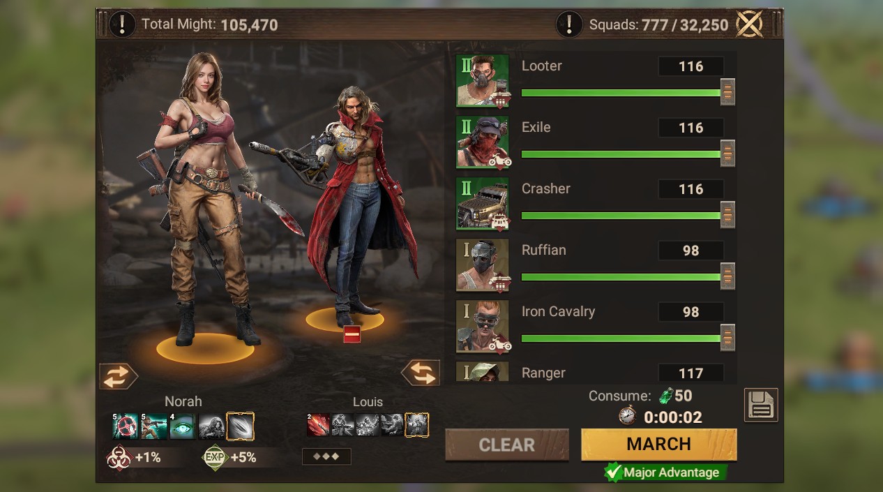 Doomsday: Last Survivors — Combat or battle view