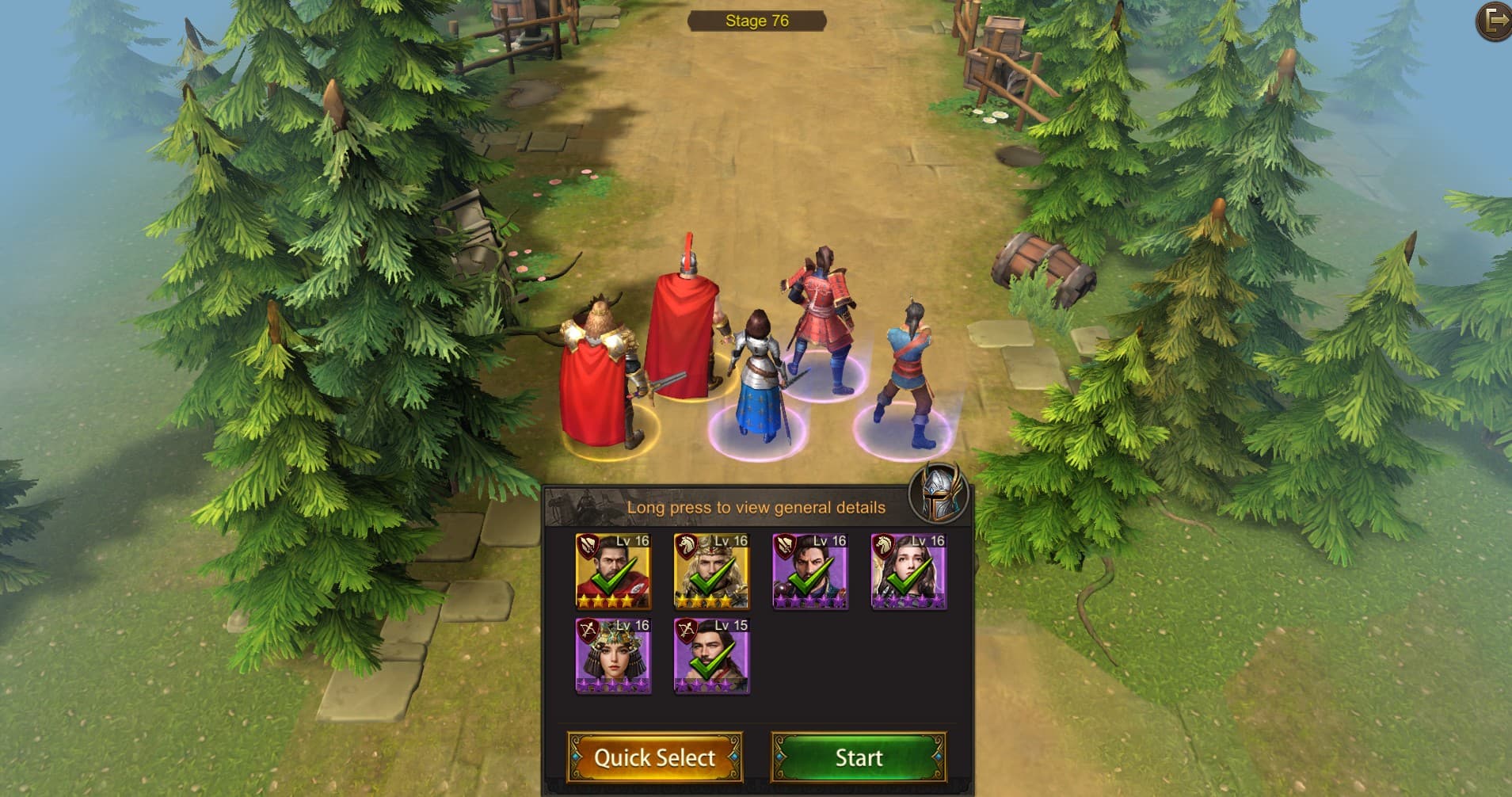 Evony: The King's Return — Combat or battle view