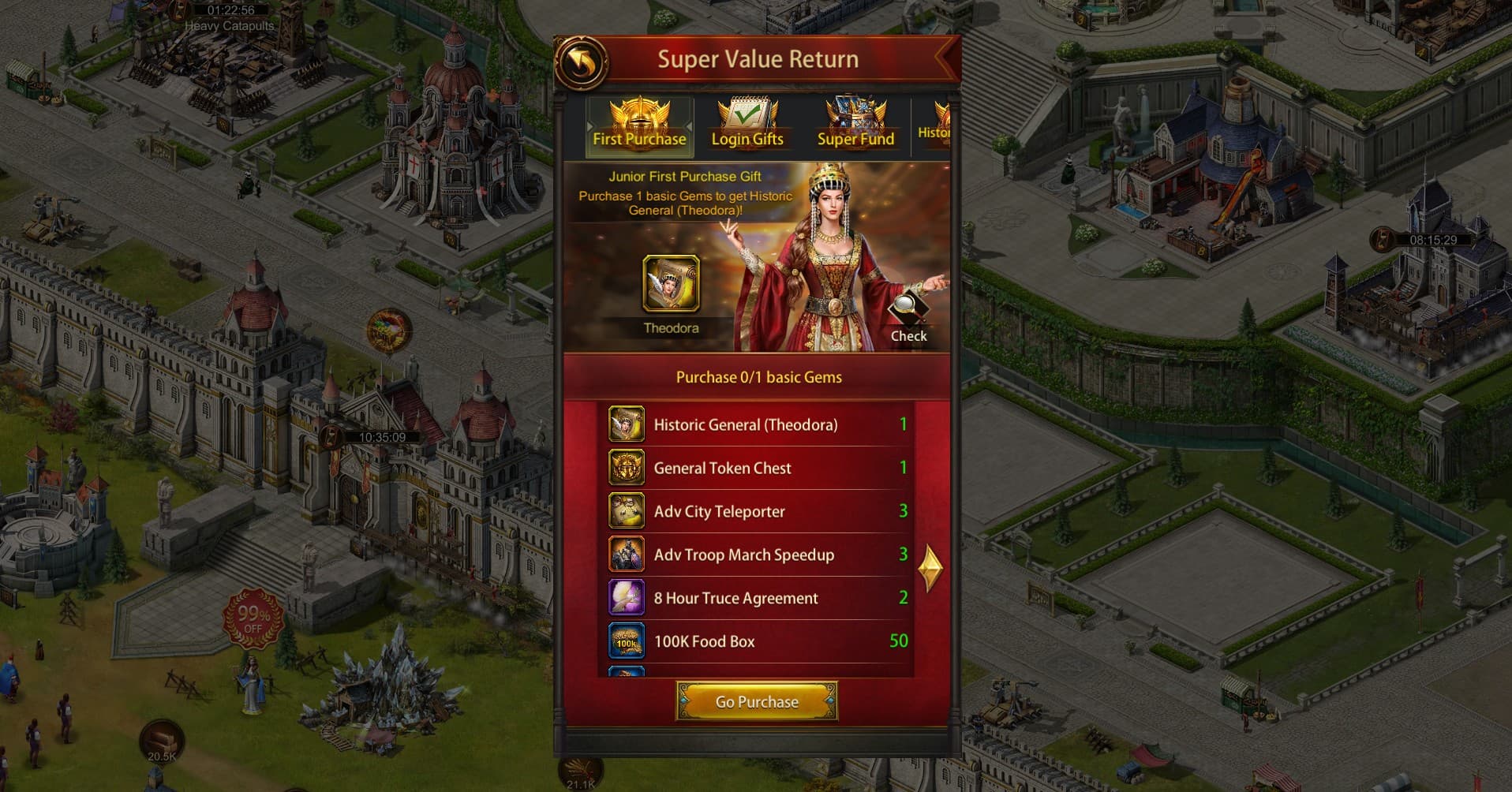 Evony: The King's Return — Shop / monetization surface