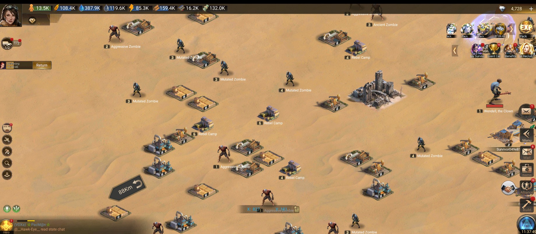 Last Shelter: Survival — World map / overworld